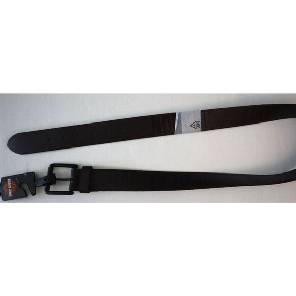 Harley-Davidson BMM042 Men's Sz M (34/36) Dark Brown Genuine Leather Logo Belt - Picture 6 of 16